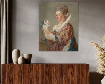 Een vrouw met een hond, Jean-Honoré Fragonard