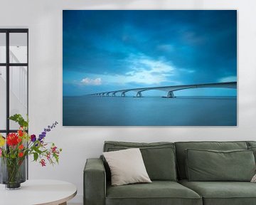 Brücke ins Nirgendwo in Blau von Sjoerd van der Wal Fotografie