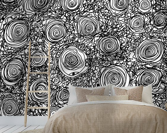 Voorbeeld van het werk in een kamer