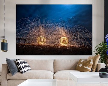 Lightpainting with steel wool by Marcel van den Bos