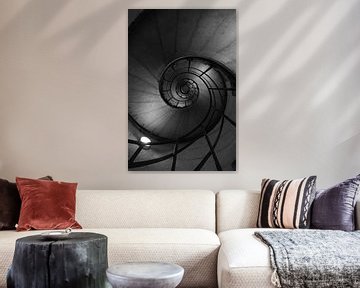 Spiral staircase, Arc de Triomphe, Paris by Nynke Altenburg