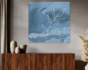 Encre bleue - Peinture moderne sur Studio Hinte