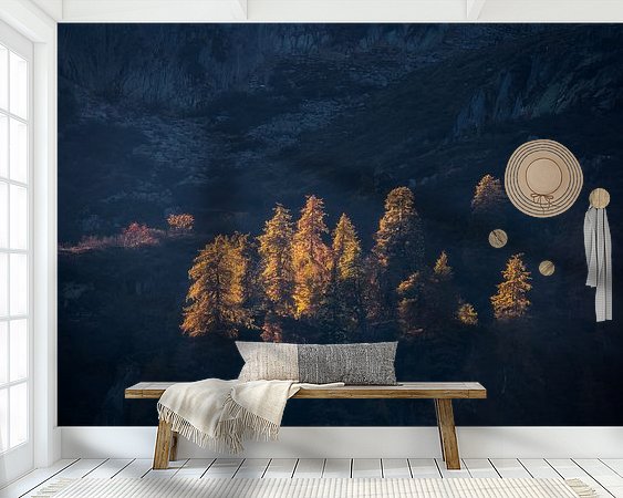 Voorbeeld van het werk in een kamer