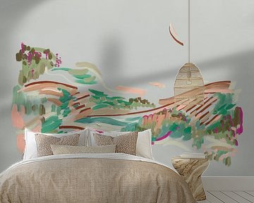 'Fields of Flow' | Abstrakte Landschaft von Ceder Art