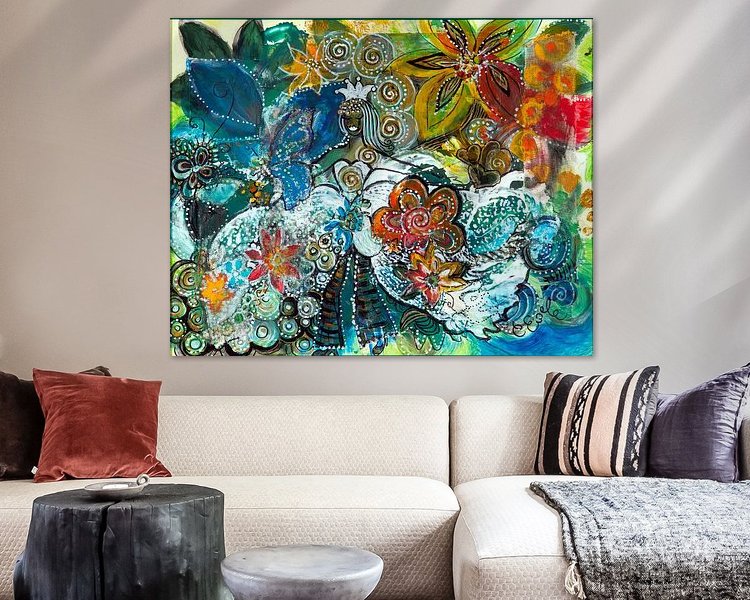 Voorbeeld van het werk in een kamer