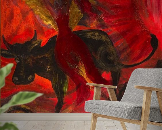 Voorbeeld van het werk in een kamer