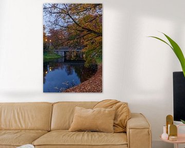 Herfst, Brug, Wallen van Bremen, Bremen, Avond, Schemering, Park van Torsten Krüger