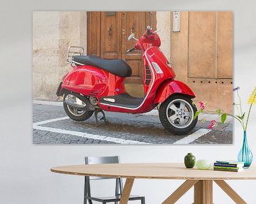 Vespa rode scooter