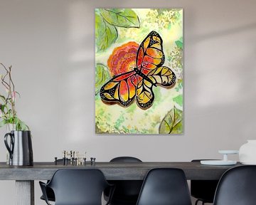 Monarchvlinder op Bloem van Sebastian Grafmann