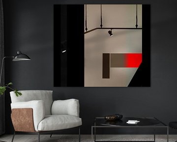 Abstract red divided