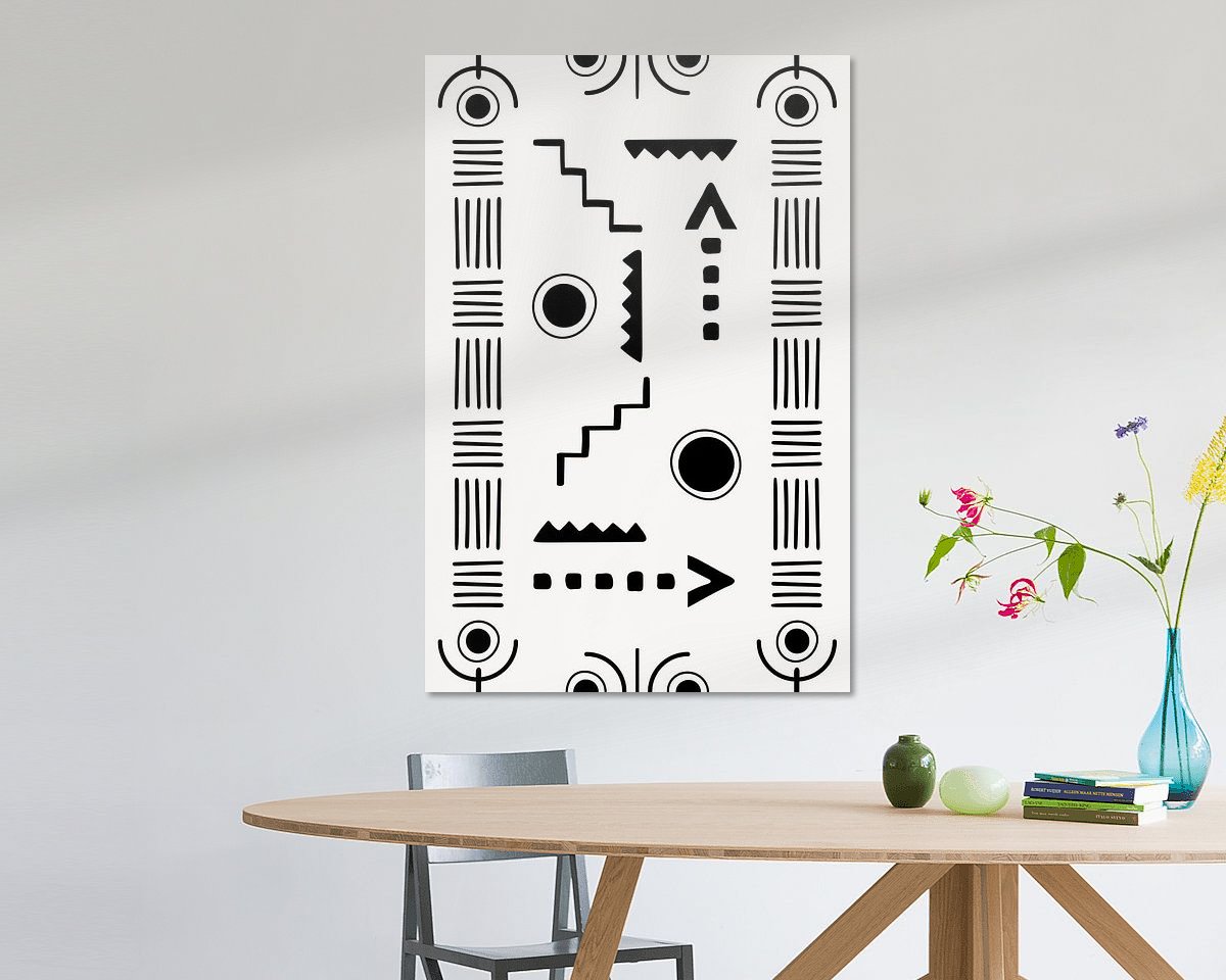Voorbeeld van het werk in een kamer