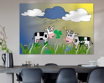 Kinderzimmerbild  -  Cows von Roswitha Lorz