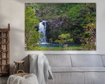 Bathing at a waterfall at the Road to Hana (Maui / Hawaii) by t.ART