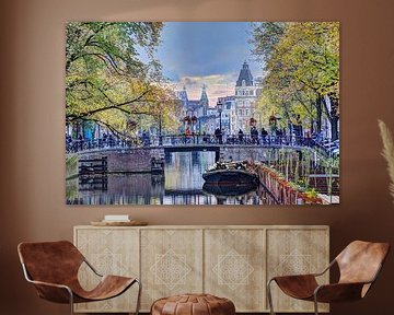 Amsterdam Kloveniersburgwal Centre towards Amstel by Hendrik-Jan Kornelis