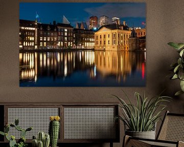 Binnenhof with the Hofvijver in the foreground and the Mauritshuis on the left. by Jolanda Aalbers