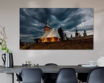 Vieille église en bois sur Roland Brack