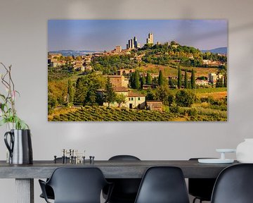 Panoramafoto von San Gimignano von Henk Meijer Photography