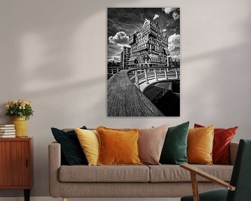 Einzigartige Architektur in Zaandam (schwarz und weiß) von Chihong