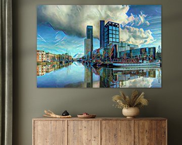 Futuristic Painting Leeuwarden Skyline