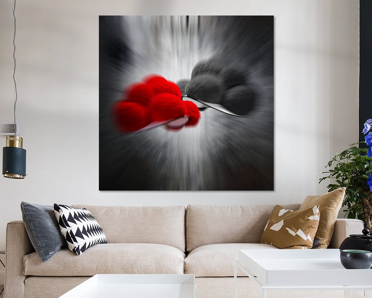 Voorbeeld van het werk in een kamer