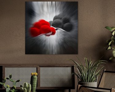 Voorbeeld van het werk in een kamer
