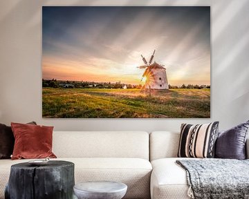 Hungary Pusta landscape with windmill by Fotos by Jan Wehnert