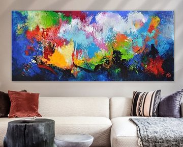 Abstract colorful by Kunstenares Mir Mirthe Kolkman van der Klip