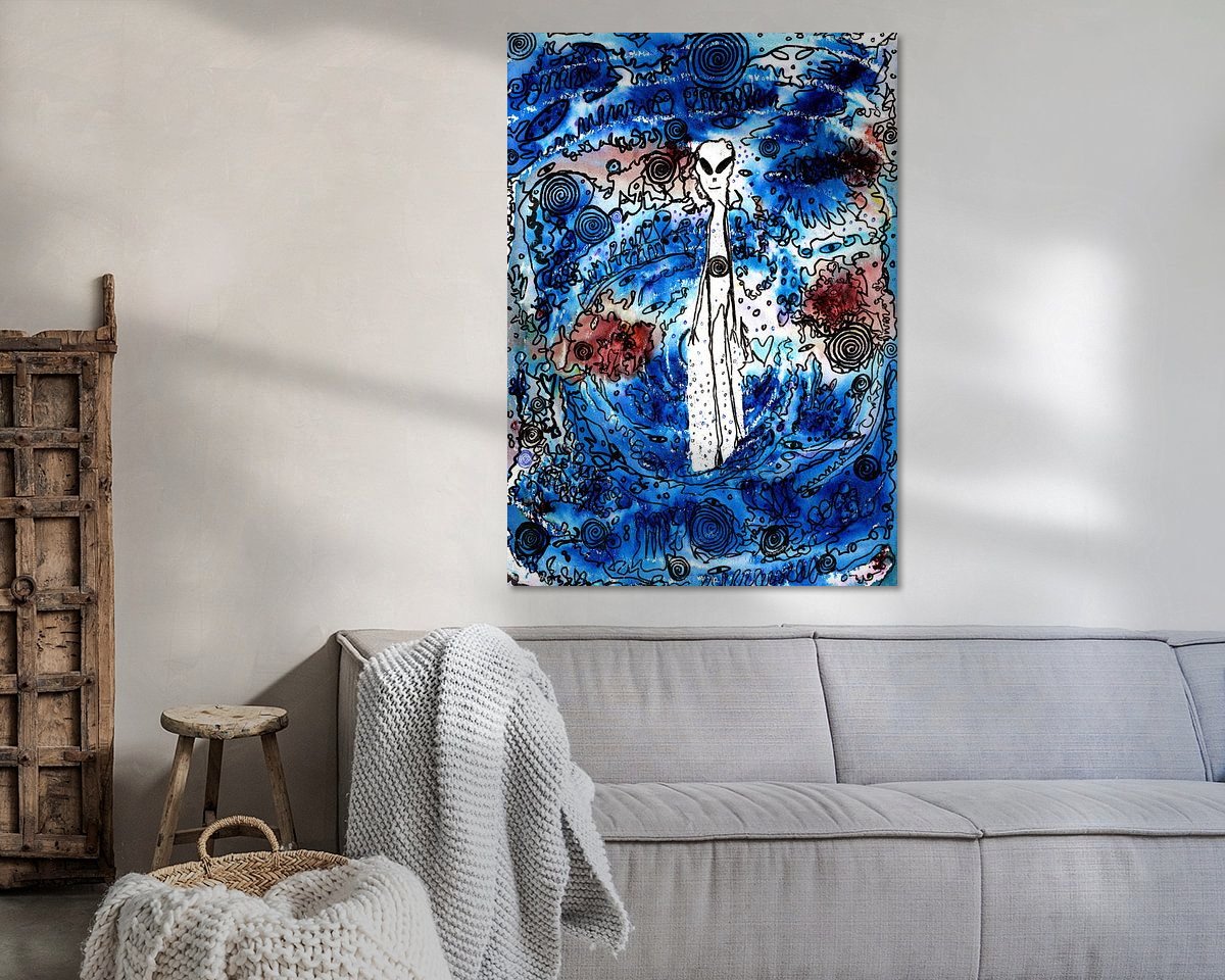 Voorbeeld van het werk in een kamer