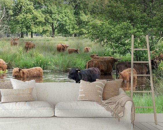 Voorbeeld van het werk in een kamer