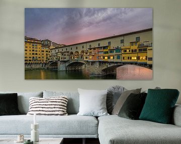 Florence - Ponte Vecchio - Purple Sunset