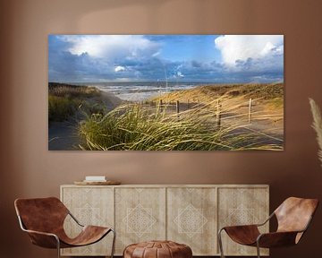plage, dunes et vent sur Arjan van Duijvenboden