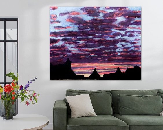 Voorbeeld van het werk in een kamer