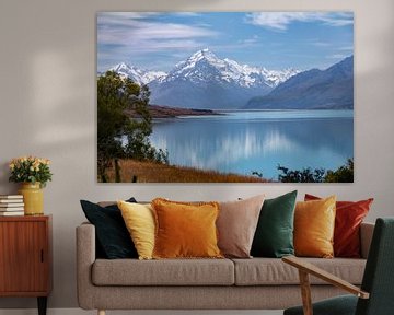 Mount Cook aan Lake Pukaki van Jacob Bremer