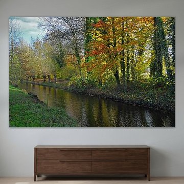 Schöne Herbstfarben in einer sonnigen Landschaft