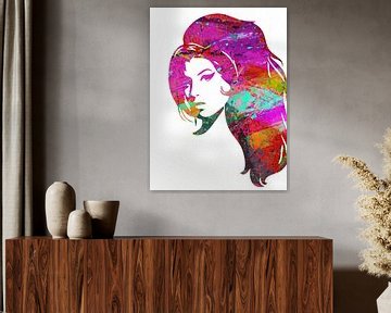 Amy Winehouse Modernes abstraktes Porträt von Art By Dominic