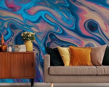 Liquid colors: colors of liquids flowing through each other by Marjolijn van den Berg