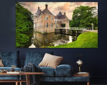 Schloss Nijenhuis mit Brücke von Digital Art Nederland