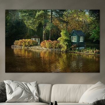 Garden houses along the water