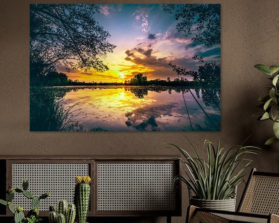 Voorbeeld van het werk in een kamer