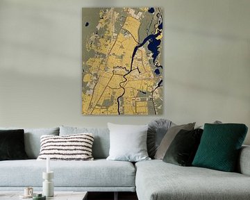Karte von Haarlem im Stil von Gustav Klimt von Maporia