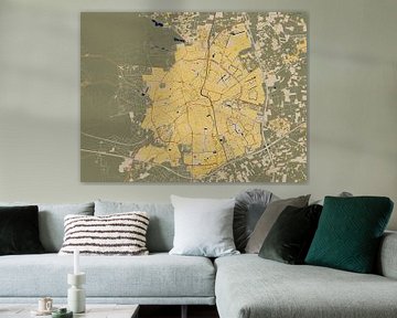 Kaart van Apeldoorn in de stijl van Gustav Klimt van Maporia