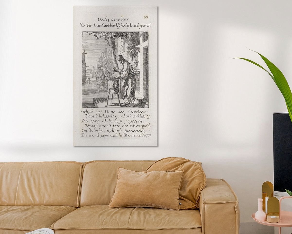 Voorbeeld van het werk in een kamer