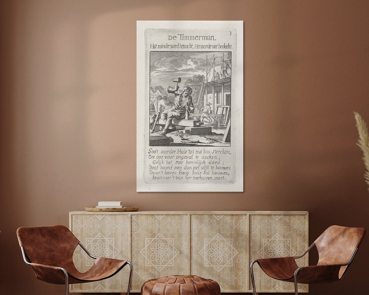 Voorbeeld van het werk in een kamer