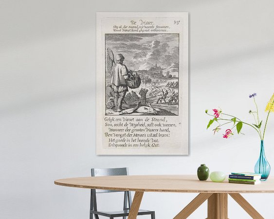 Voorbeeld van het werk in een kamer