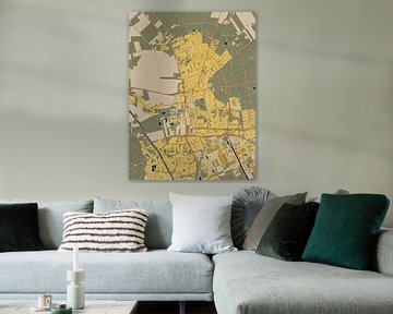 Kaart van Emmen in de stijl van Gustav Klimt van Maporia