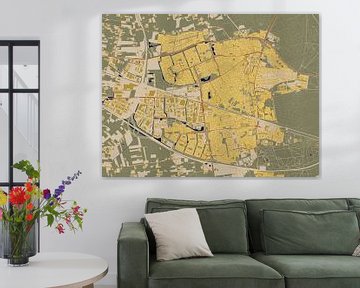 Kaart van Ede in de stijl van Gustav Klimt van Maporia