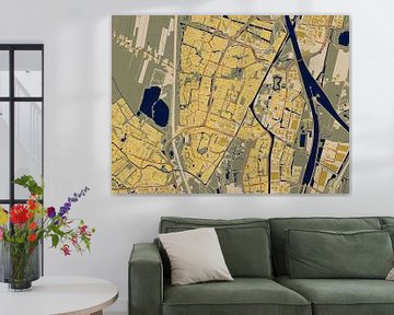 Kaart van Nieuwegein in de stijl van Gustav Klimt van Maporia