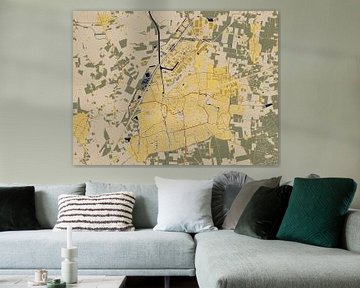 Kaart van Roosendaal in de stijl van Gustav Klimt van Maporia