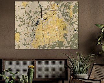 Kaart van Roosendaal in de stijl van Gustav Klimt van Maporia