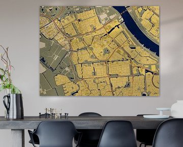 Karte von Spijkenisse im Stil von Gustav Klimt von Maporia